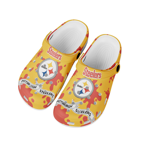 Women's Pittsburgh Steelers Bayaband Clog Shoes 002